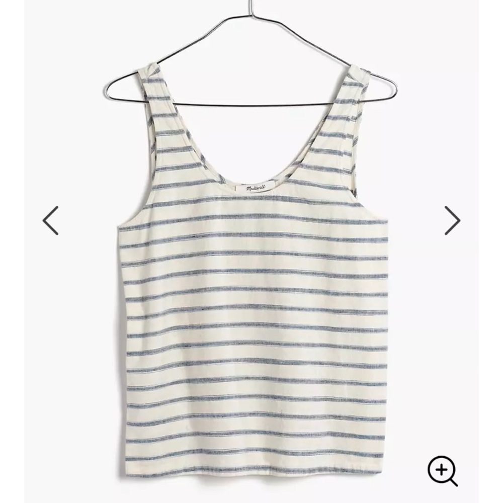 Madewell Sundown Tank Top in Blue Stripe